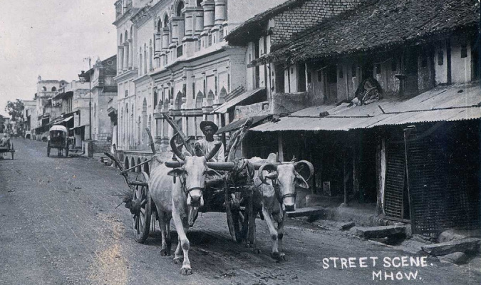 Sanghi Street, Mhow Cantonment in the early 1900s