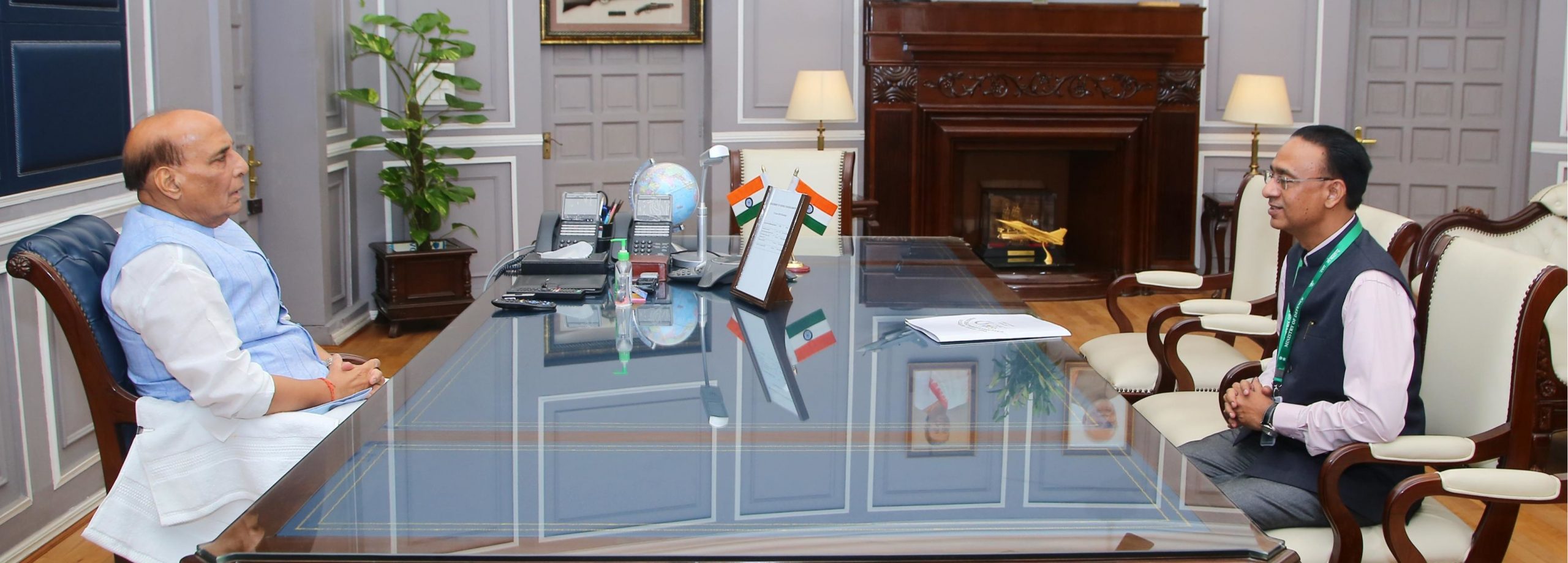 Director General, Shri S N Gupta paid a courtesy call on Hon'ble Defence Minister, Shri Rajnath Singh on 12/06/2025.