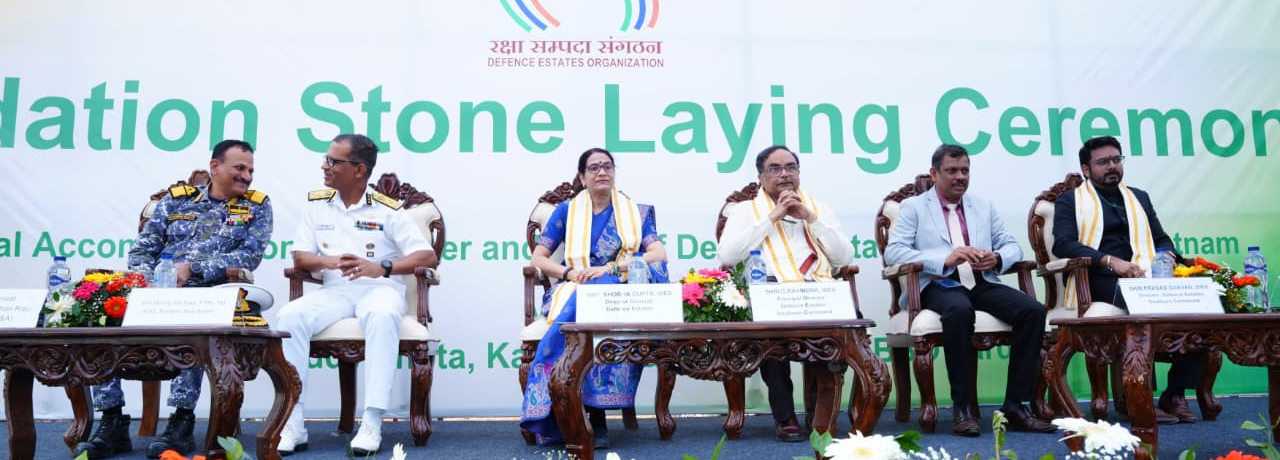 13/02/2026 को विशाखापत्तनम में रक्षा संपदा अधिकारी के आवासीय क्वार्टर की आधारशिला रखने के समारोह की झलकियाँ।