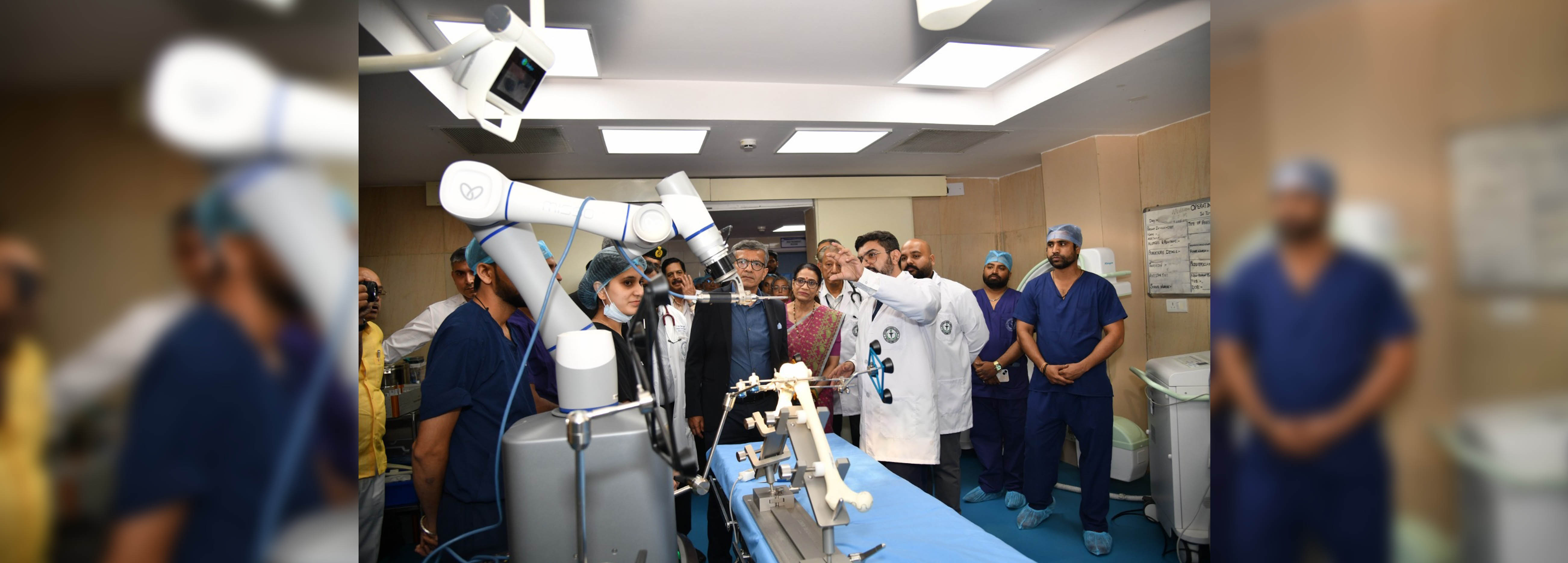 Inspection of Robotic Orthopedic System by Shri Rajesh Kumar Singh, Defence Secretary at Cantonment General Hospital Delhi Cantt on 23/04/2026
