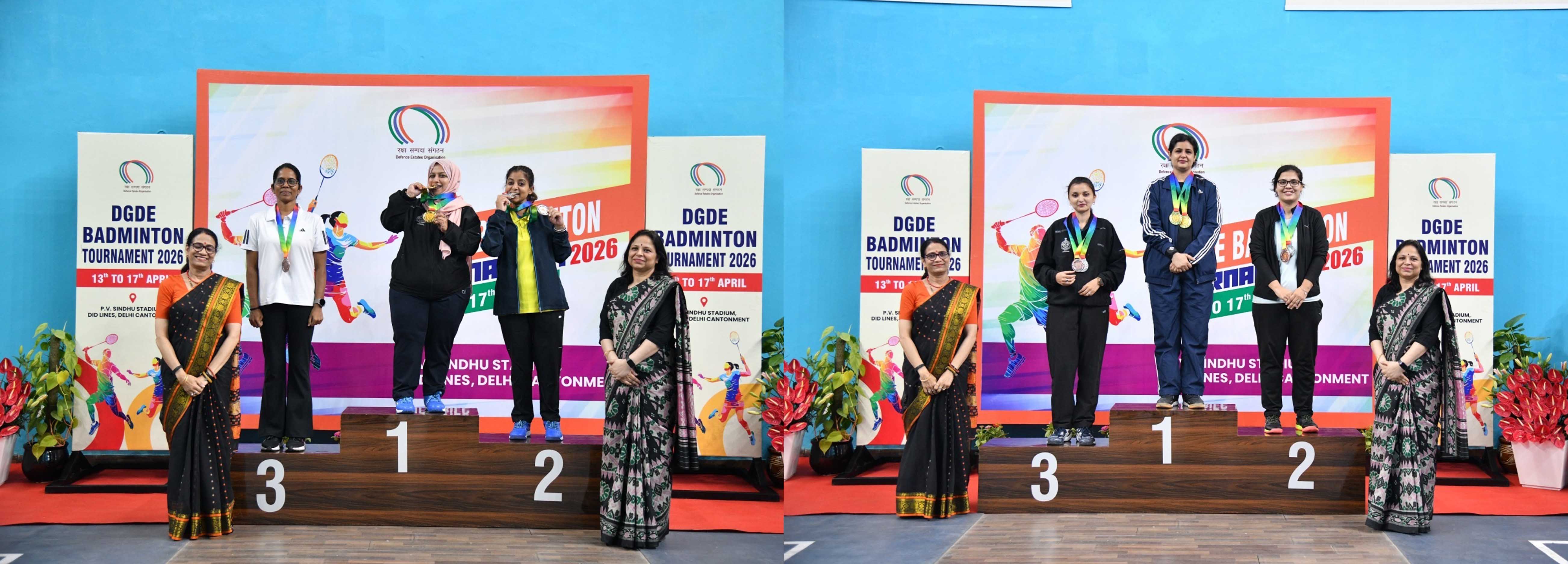 महिला एकल विजेता-डी. जी. डी. ई. बैडमिंटन टूर्नामेंट 2026 (40 वर्ष से अधिक और 40 वर्ष से कम दोनों श्रेणियों के लिए)।