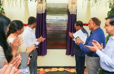 Shri Ajay Kumar Sharma, the then DGDE inaugurating building of the Office and Transit Accommodation, Defence Estates Office, Visakhapatnam Circle