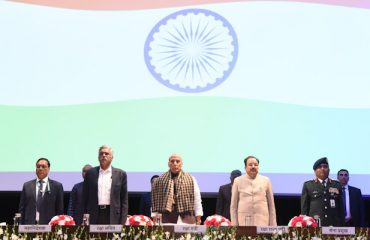 National Anthem being played during the Defence Estates Day Celebrations on 16-12-2022