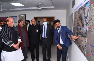 Shri Rajnath Singh, Hon'ble Defence Minister visiting Centre of Excellence Land Survey, National Institute of Defence Estates Management, Delhi Cantt