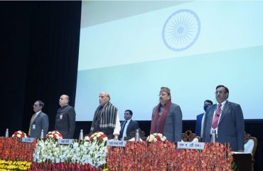 National Anthem being played during the Defence Estates Day Celebrations on 16-12-2021