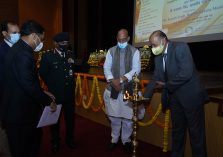 Dr Ajay Kumar, the then Defence Secretary lightning the lamp;?>