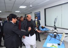 Shri Rajnath Singh, Hon'ble Defence Minister visiting Centre of Excellence Land Survey, National Institute of Defence Estates Management, Delhi Cantt;?>