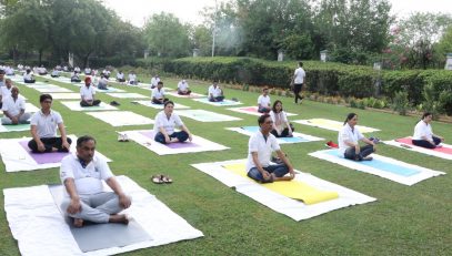 A view of International Yoga Day 2022 Celebration