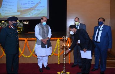 Shri Ajay Kumar Sharma, the then Director General Defence Estates lightning the lamp