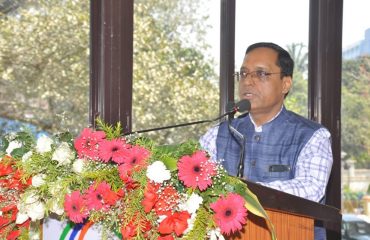 Hon'ble Chief Guest, Shri Ajay Kumar Sharma, the then DGDE addressing the guests