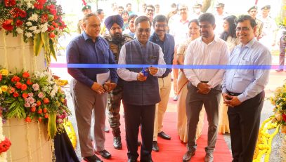 Shri Ajay Kumar Sharma, the then DGDE inaugurating building of the Office and Transit Accommodation, Defence Estates Office, Visakhapatnam Circle