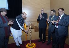 Shri Rajnath Singh, Hon'ble Raksha Mantri lighting the lamp to formally commence the Defence Estate Day Celebrations 2021;?>