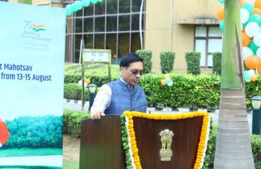 Shri Ajay Kumar Sharma, the then DGDE addressing on the occasion of 75th Independence Day