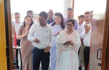 Shri Ajay Kumar Sharma, the then DGDE inaugurating Manan Video Conferencing Studio