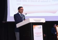 Shri Ajay Kumar Sharma, then Director General Defence Estates, addressing on the occasion of Defence Estates Day 2022 celebrations;?>