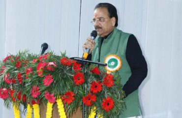 Shri Ajay Bhatt, Hon'ble Raksha Rajya Mantri addressing the gathering during the inauguration of Defence Estates Sub-Office Ranikhet on 24-06-2022