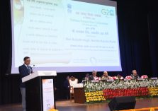 Shri Ajay Kumar Sharma, then Director General Defence Estates, addressing on the occasion of Defence Estates Day 2022 celebrations;?>