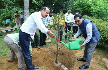 Tree Plantation Drive being carried out by Shri Ajay Kumar Sharma, the then DGDE