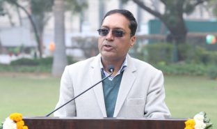 Shri Ajay Kumar Sharma, the then DGDE addressing on the occasion of 74th Republic Day
