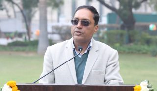 Shri Ajay Kumar Sharma, the then DGDE addressing on the occasion of 74th Republic Day