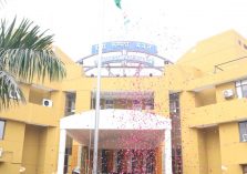 Flag hosting being done by Shri Ajay Kumar Sharma, the then DGDE on 74th Republic Day;?>