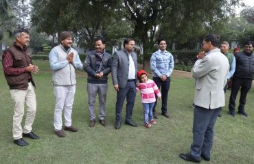 Shri Ajay Kumar Sharma, the then DGDE interacting with Staff on 74th Republic Day