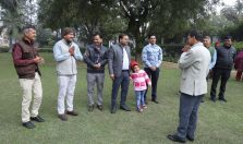 Shri Ajay Kumar Sharma, the then DGDE interacting with Staff on 74th Republic Day;?>