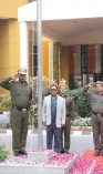 Flag hosting being done by Shri Ajay Kumar Sharma, the then DGDE on 74th Republic Day;?>