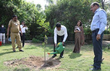 World Environment Day, 05 June, 2023 - Tree plantation being carried out by Shri GS Rajeswaran, DGDE