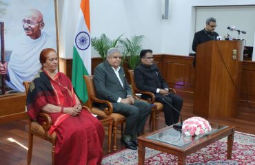 Officers of the Indian Defence Estates Service call on the Hon'ble Vice President of India Shri Jagdeep Dhankar on 6th June 2023