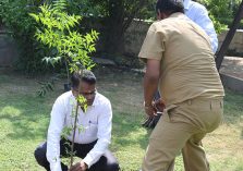 World Environment Day, 05 June, 2023 - Tree plantation being carried out by Shri GS Rajeswaran, DGDE;?>