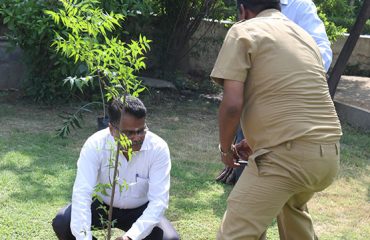 World Environment Day, 05 June, 2023 - Tree plantation being carried out by Shri GS Rajeswaran, DGDE