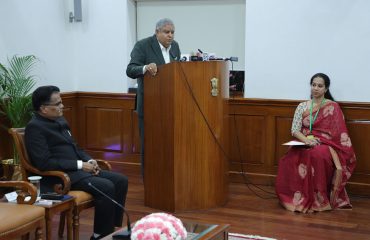 06 जून, 2023 को भारतीय रक्षा संपदा सेवा के अधिकारी प्रशिक्षुओं के आह्वान के अवसर पर भारत के माननीय उपराष्ट्रपति श्री जगदीप धनखड़ का संबोधन