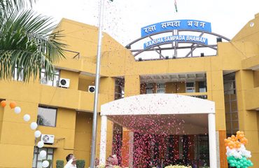 Flag hosting being done by Shri G S Rajeswaran, DGDE on 77th Independence Day