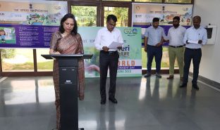 Mission LiFE pledge being administered by Smt Vibha Sharma, Addl DG on World Environment Day 2023