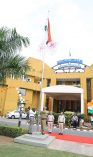 Flag hosting being done by Shri G S Rajeswaran, the then DGDE on 77th Independence Day;?>