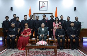 Officers of the Indian Defence Estates Service call on the Hon'ble Vice President of India Shri Jagdeep Dhankar on 6th June 2023