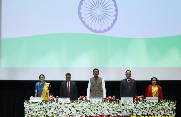 रक्षा संपदा दिवस समारोह (16-12-2024) के दौरान राष्ट्रगान का दृश्य