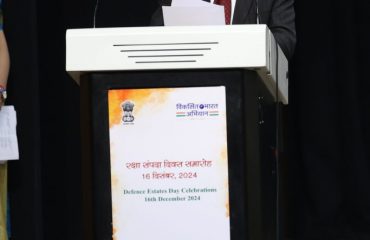 Shri G S Rajeswaran, DGDE, addressing on the occasion of Defense Assets Day 2024 ceremony