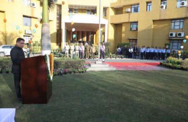 Shri G S Rajeswaran, DGDE addressing on the occasion of 76th Republic Day