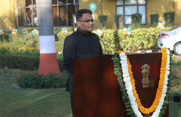 Shri G S Rajeswaran, DGDE addressing on the occasion of 76th Republic Day