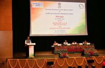 मंथन 2025 के अवसर पर भूमि संसाधन विभाग के सचिव श्री मनोज जोशी (आईएएस) द्वारा श्रोताओं को संबोधन (19-09-2025)