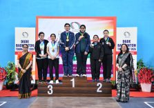 Glimpses of Prize Distribution Ceremony of DGDE Badminton Tournament 2026