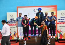 Glimpses of Prize Distribution Ceremony of DGDE Badminton Tournament 2026