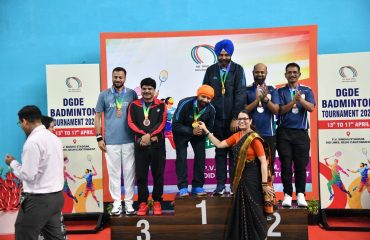 Glimpses of Prize Distribution Ceremony of DGDE Badminton Tournament 2026