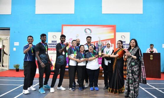 Glimpses of Prize Distribution Ceremony of DGDE Badminton Tournament 2026
