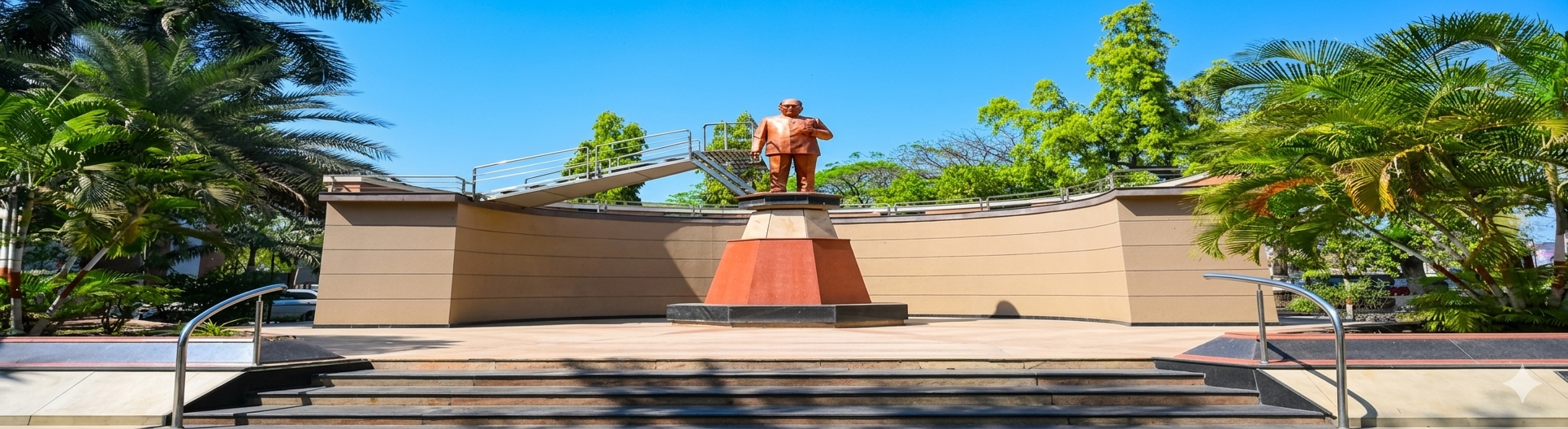 The Statue of Vasantrao Naik in the Zilla Parishad Garden, Yavatmal