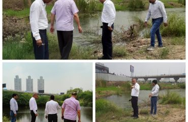Gurugram-Inspection of water bodies by Dy. Civil Surgeon (VBD)