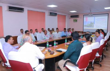 Sri Rajesh Aggarwal, IAS, Secretary, Department of Empowerment of Persons with Disabilities (Divyangjan), Ministry of Social Justice and Empowerment, Govt. of India chairing the meeting with NILD, CRCs, RCs of AYJNIHH & NIEPID at Kolkata and ALIMCO officials.