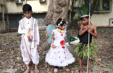 Visual imaired children participating in Street Play